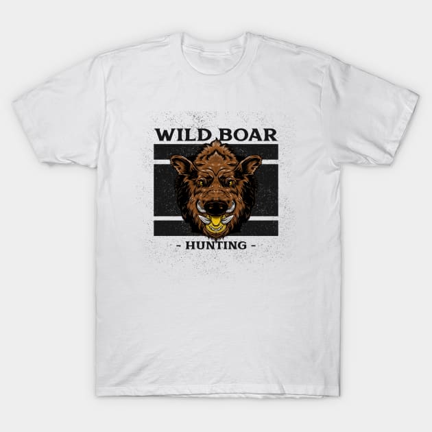 Wild Boar Hunting T-Shirt by Tip Top Tee's